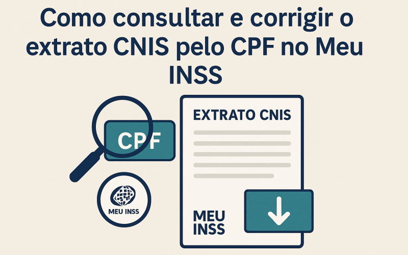 Como consultar e corrigir o extrato CNIS pelo CPF no Meu INSS